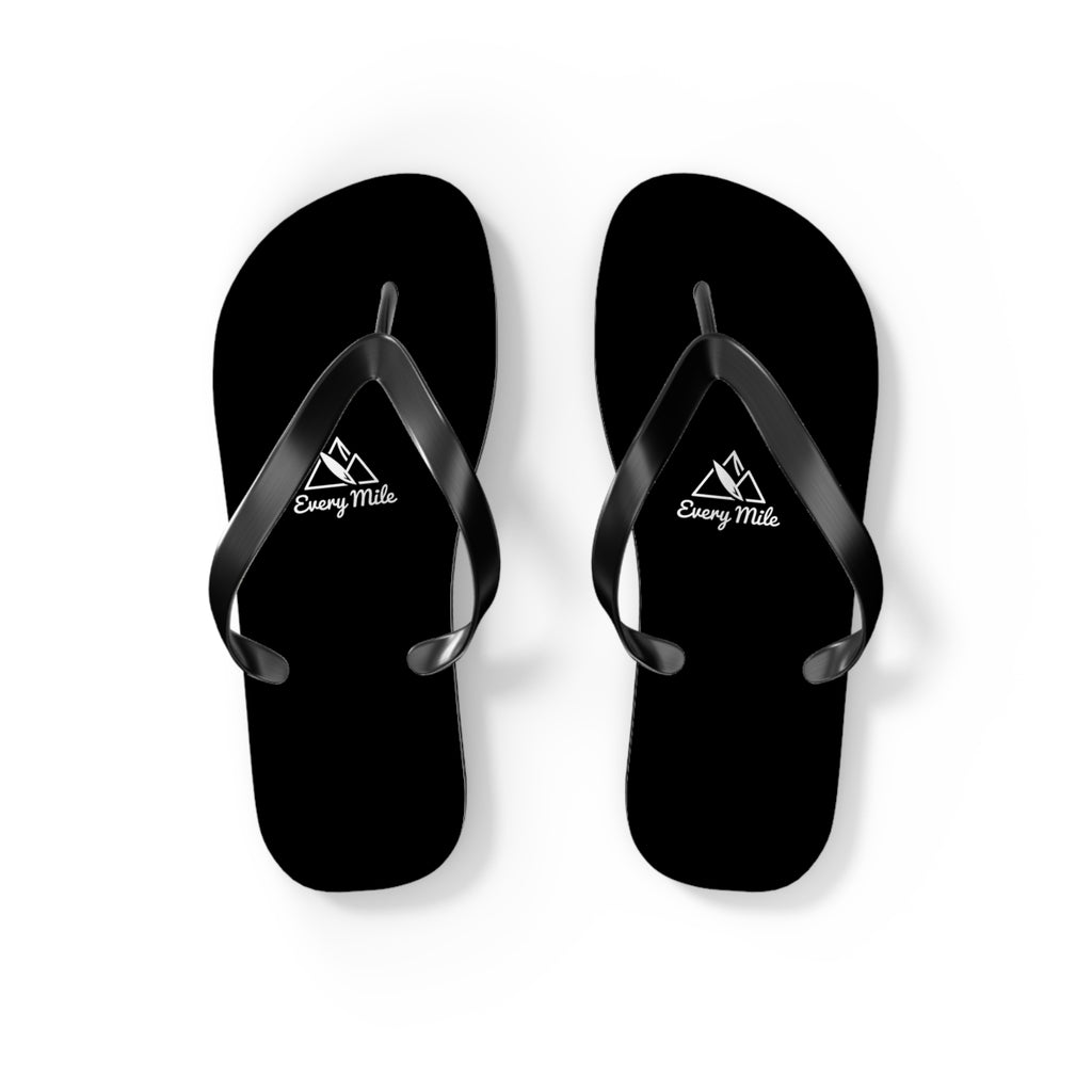 Every Mile Black Flip Flops